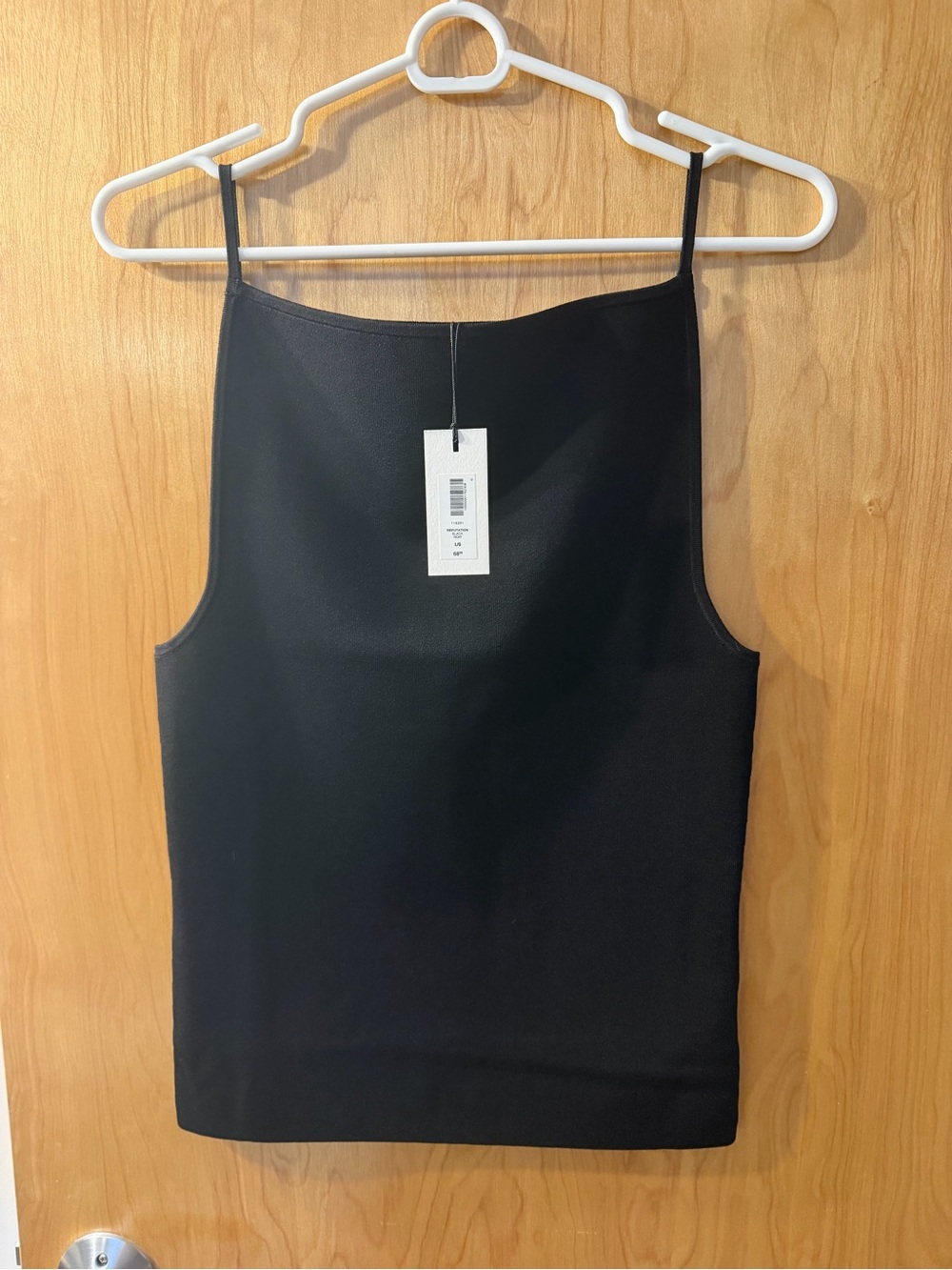 Aritzia Black Slim Spaghetti-Strap Tank Top